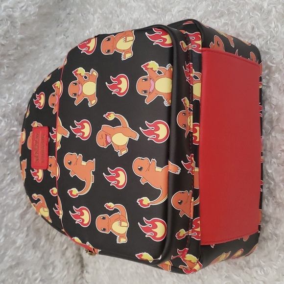 NWT Loungefly Pokémon Charmander flames mini backpack and cardholder - Picture 5 of 15
